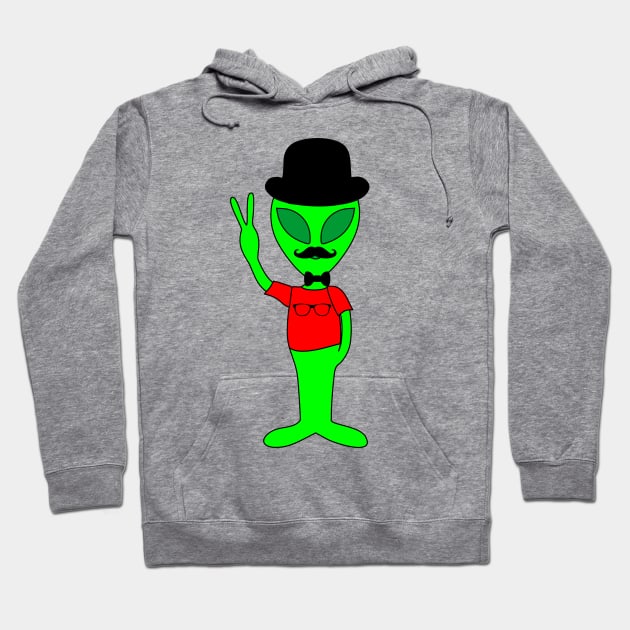 Peace Alien - Lives In The United Kingdom Hoodie by EDDArt